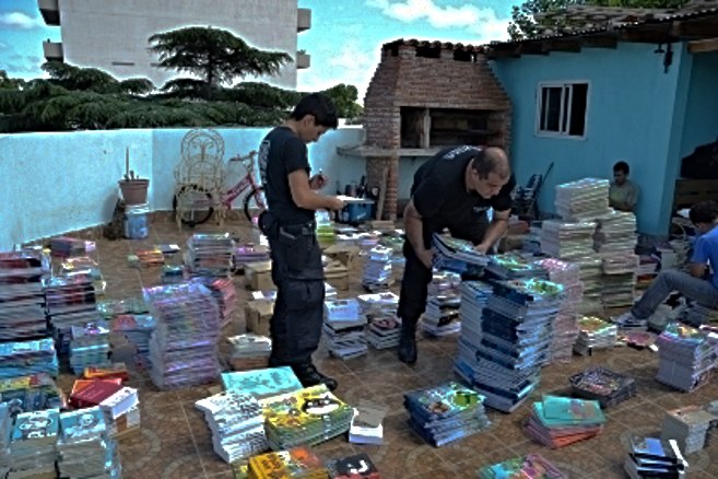 Libros piratas confiscados