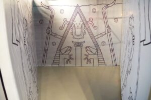 Rooms obra de arte lienzo blanco con trazados